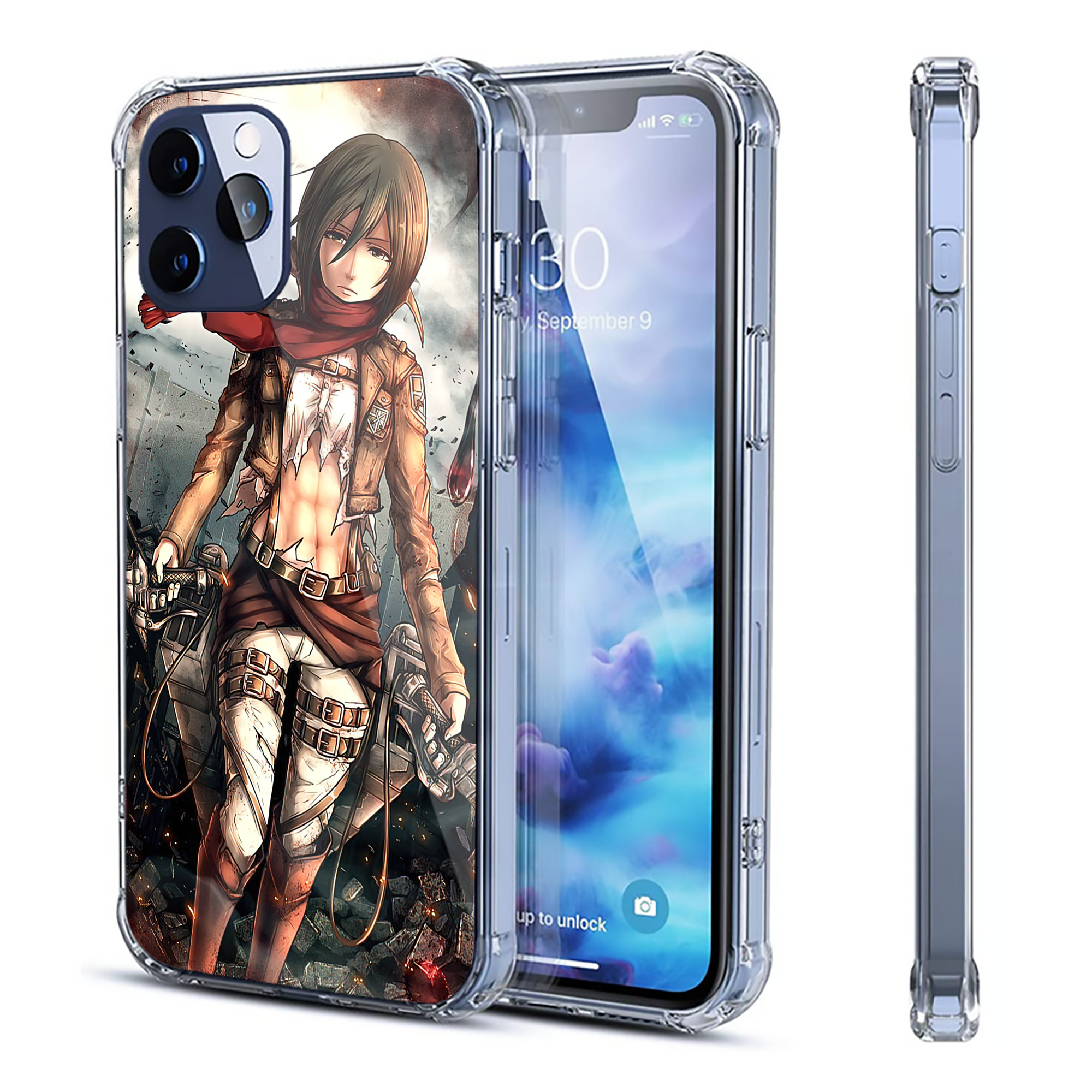 （画像用） 進撃の巨人 Attack on Titan 【iPhone 12シリーズ対応】透明スマホケース（クリアソフトケース）